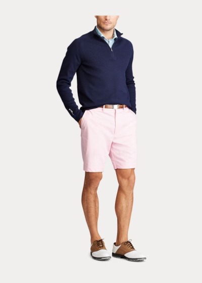 Pantalones Cortos Ralph Lauren Hombre Rosas Claro - Classic Fit Performance - QXDCH9743